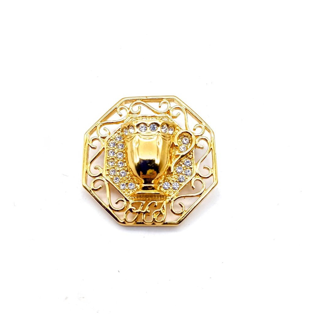 Vintage Avon Honor Society Brooch, 1994 1995 Crystal Cup Pin